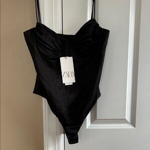 Zara Black Bodysuit. Size M. NWT.